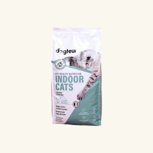 Dogteur Premium Low Grain pour chats d'intérieur ou stérilisés, croquettes faibles en céréales pour une alimentation saine.
